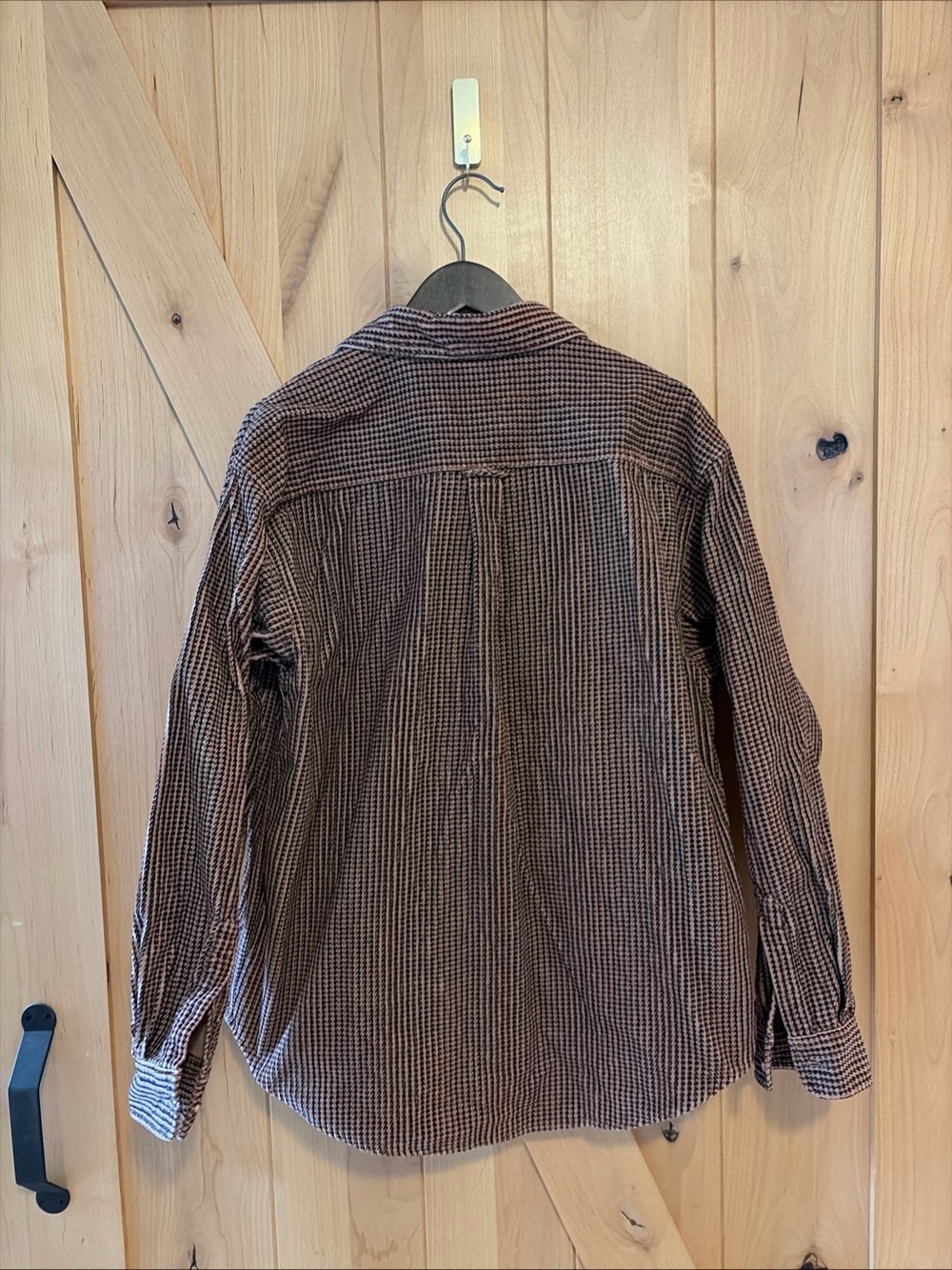 Vintage 90s Disney Store Mickey Outdoors Corduroy Shirt unisex M Plaid Pluto - Picture 6 of 7